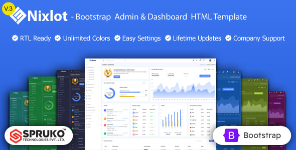 Nixlot v3.0 – Bootstrap Admin & Dashboard HTML Template