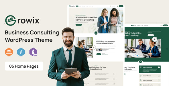 Growix v1.0 – Business Consulting WordPress Theme