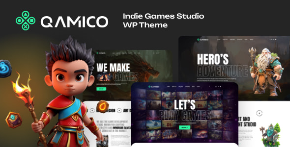 Qamico v1.1.1 Nulled - Indie Games Studio WordPress Theme