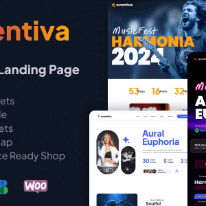 Eventiva v1.1.2 Nulled – Music & Bands Events Landing Page WordPress Theme