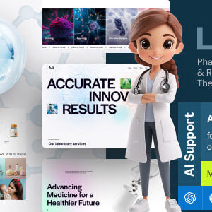Lab v1.0 Nulled – Pharmacy, Laboratory & Research WordPress Theme