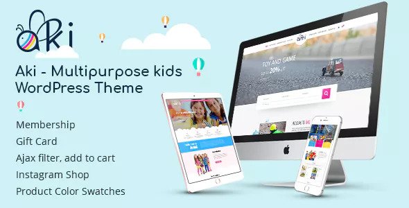Aki v2.0.1 Nulled - Multipurpose Kids WordPress Theme