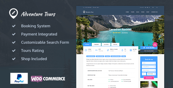 Adventure Tours v4.2.9 Nulled - WordPress Tour/Travel Theme