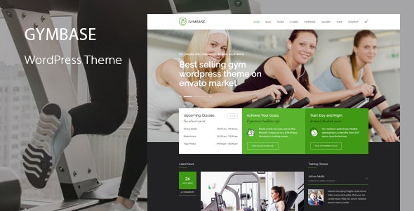 GymBase v15.0 Nulled - Responsive Gym Fitness WordPress Theme