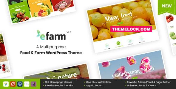 eFarm v2.0.4 Nulled - A Multipurpose Food & Farm WordPress Theme