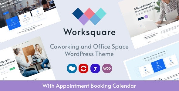 Worksquare v1.21 Nulled - Coworking and Office Space WordPress Theme