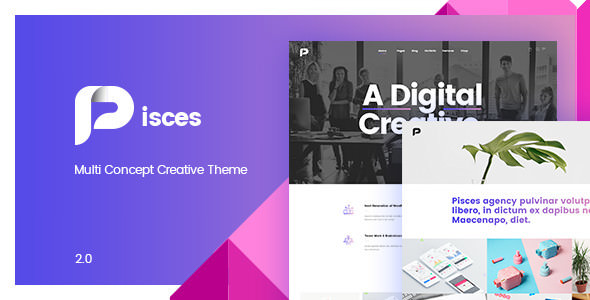 Pisces v2.4.0 Nulled - Multi Concept Creative Theme