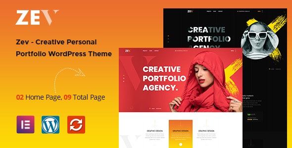 Zev v1.0.7 – Creative Personal Portfolio WordPress Theme