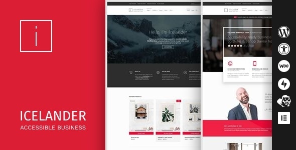 Icelander v1.7.1 Nulled - Accessible Business Portfolio & WooCommerce WordPress Theme