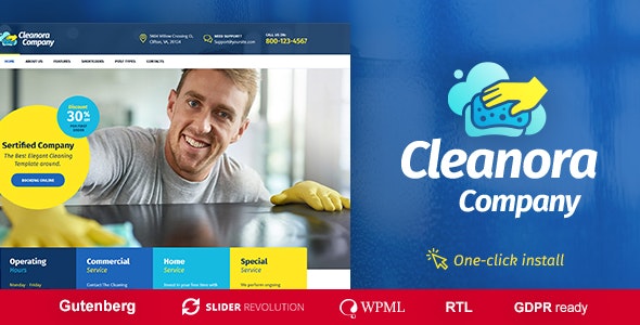 Cleanora v1.1.3 Nulled - Cleaning Services Theme