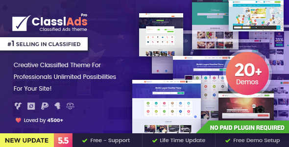 Classiads v6.1.7 Nulled - Classified Ads WordPress Theme